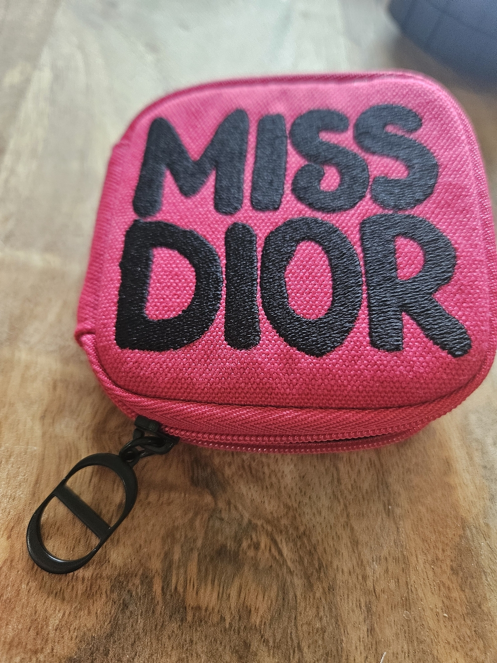 Dior Hot Pink 'MISS DIOR' Square Zip Pouch - Picture 8 of 8